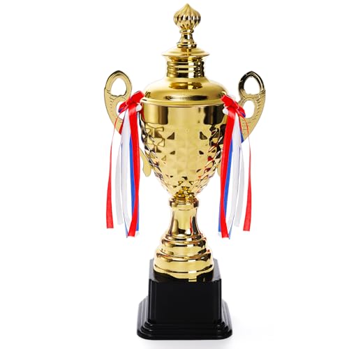 Large Gold Trophy Cup - 14.5" Award for Sports & Tournaments
