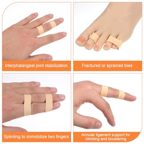 Athletic Tape for Fingers and Toes - 2 Rolls Skin Color, 0.6'' x 32.8ft