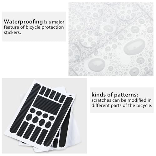 Bicycle Chainstay Protector - 3 Pieces (2 Clear + 1 Black)