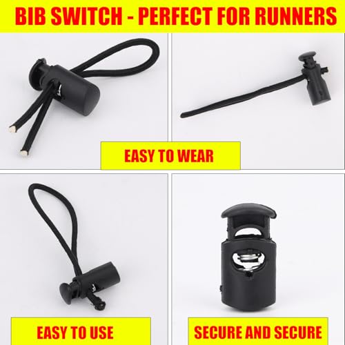 Race Bib Toggles - 8-Piece Clip Pin Set for Runners
