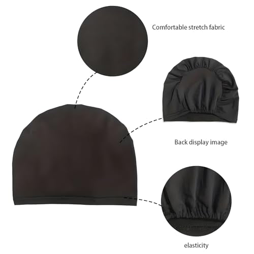 Cmonie 12-Pack Large Solid Women Chemo Beanie Turban Hats - One Size Stretchy Head Coverings