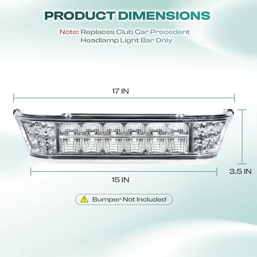 LED Headlight Bar for Club Car Precedent Golf Carts 2004-Up | 12V Replacement