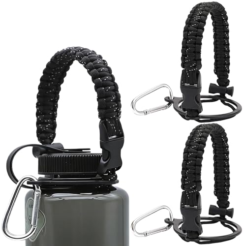 Cap Strap for 32 oz Wide Mouth Bottles - Durable Nocturnal Black