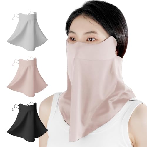 UV Sun Protection Face Mask with Neck Coverage - Pink