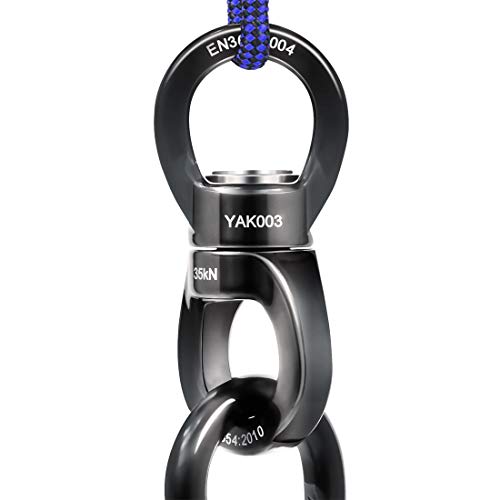PROND Heavy Duty Locking Carabiners 316 Stainless Steel, Black - 2.7 Inch, 2 Pack