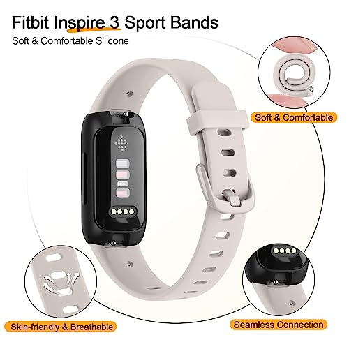 Adjustable Sport Bands for Fitbit Inspire 3 - Starlight