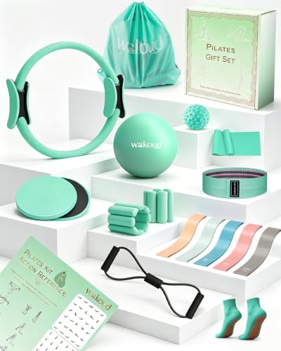20-Piece Pilates Equipment Kit with Resistance Bands and Weights