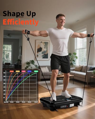 Whole Body Vibration Plate Machine for Weight Loss - Bright Black