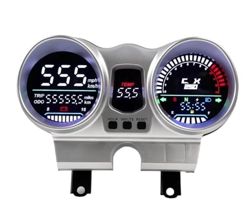 Digital Motorcycle Tachometer Odometer - Silver for CBX250 CBF250 Twister 2001-2008