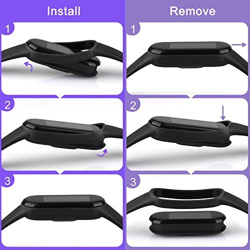 Amazfit Band 5 Replacement Strap - Soft Silicone Sport Band - Black