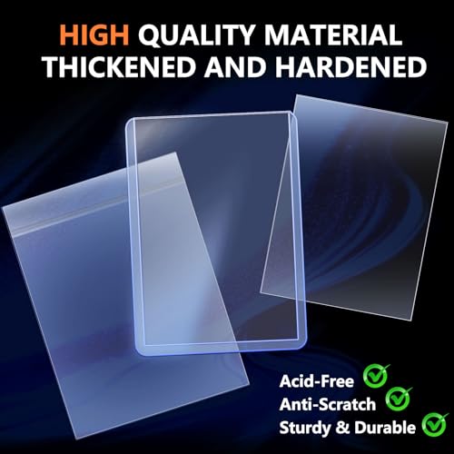 50PCS Card Sleeves Top Loaders - 3x4 Inch Hard Plastic Card Protectors - Variation: 50 Toploaders