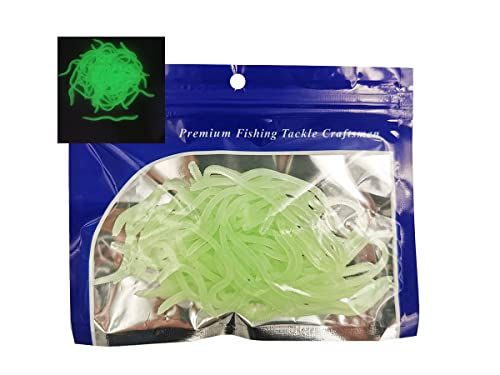 3.3-Inch Luminous Soft Fishing Worm Bait - 50pcs Pack