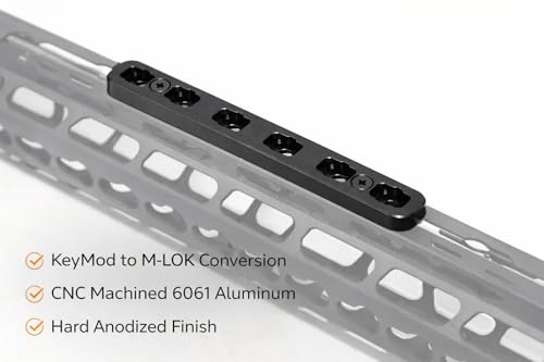 Keymod to Mlok Adapter Converter - 3 Inch, Pack of 1