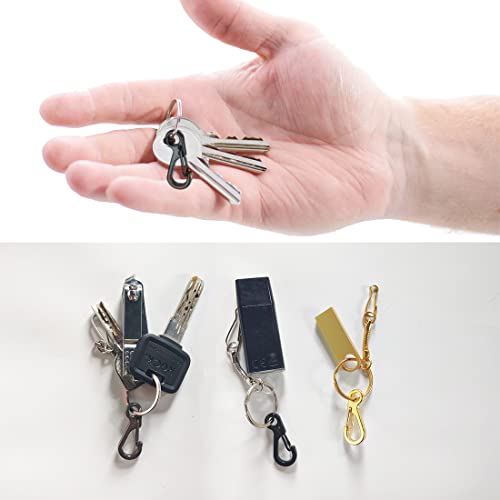 30 Pcs Mini Carabiner Clips Set - Black+Grey+Silver-S