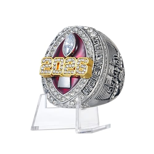 Fantasy Football Championship Ring - Red Size 11 with Display Trophy