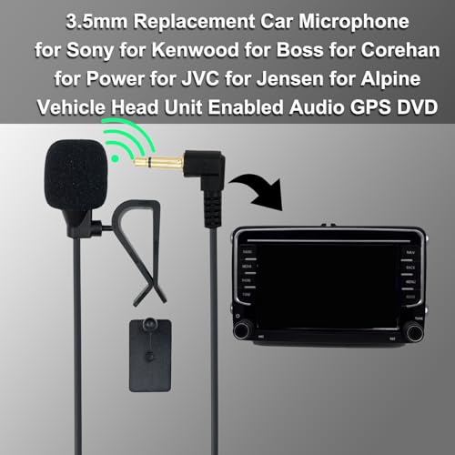 3.5mm Car Microphone for Kenwood & Sony Stereo Systems