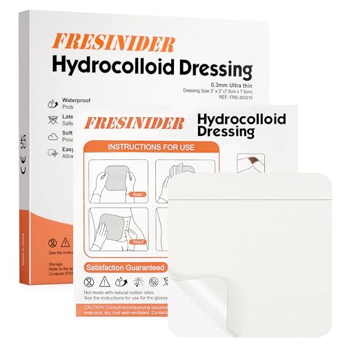 Hydrocolloid Wound Dressing 3" x 3" – 10 Pack Ultra Thin Bandages