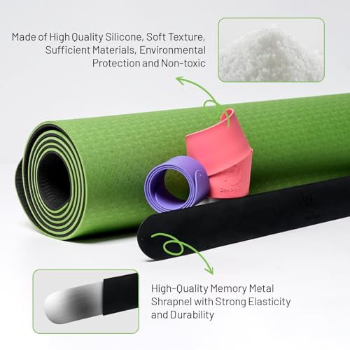 Yoga Mat Strap - Heavy-Duty Clasp for Most Mats - Black