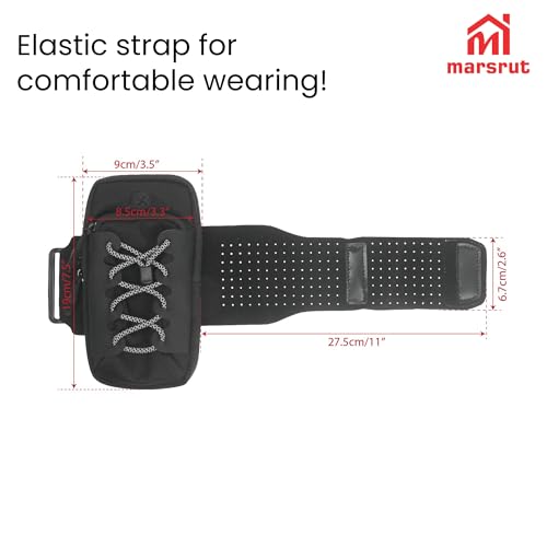 Marsrut Black Phone Bag for Surron & E-Bike Batteries, Reflective Safety Strap