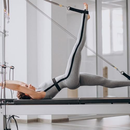 Pilates Double Loop Straps - 2PCS D-Ring Exercise Straps - Black