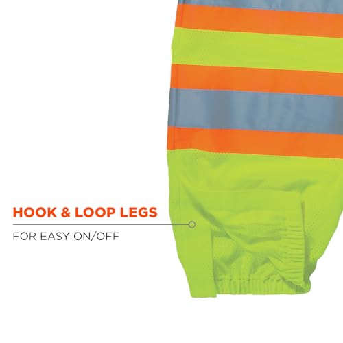Ergodyne unisex adult Class Two-tone Reflective Safety Pants, Lime, Large-X-Large