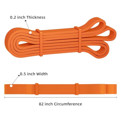 Natural Latex Pull Up Assist Resistance Band for Exercise - Orange