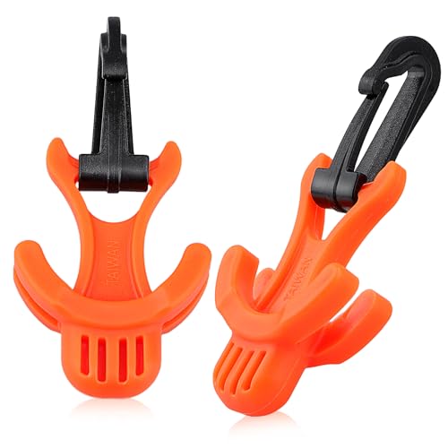 Scuba Octo Plug Holder - 2-Pack Regulator Mouthpiece - Orange