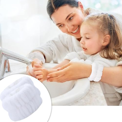 8-Pack Microfiber Wrist Washbands for Face Washing - Absorbent Spa Towels