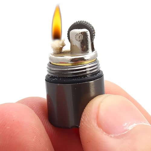Portable Mini Kerosene Lighter - Waterproof Capsule Design - Black