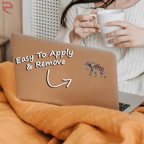 Colorful Floral Elephant Vinyl Decal - 5 Inch Waterproof Sticker