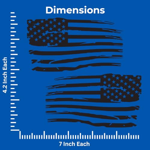 American Flag Vinyl Car Decal - Patriotic Bumper Sticker for Trucks & Hood