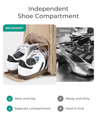 Travel Backpack for Women with Shoe Compartment & Wet Pocket