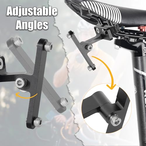 CyclingDeal Aluminium Saddle Rail Bottle Cage Mount Adapter for 1 Bottle Cage – Adjustable Angles, Road Use Only