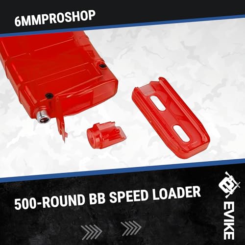 500 Round Airsoft BB Speed Loader - Barrett Special Edition Red