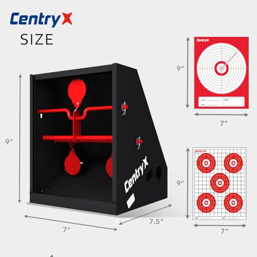 BB Trap Target Pellet Collector with 20 Paper Targets & 3 Spinners