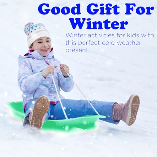 Downhill Sprinter Kids Toboggan Sled - 35 Inch - Green