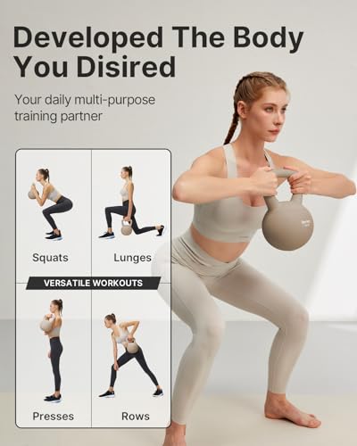 YOTTOY Soft Kettlebell for Home Workout with Wide Handle & Cushioned Base