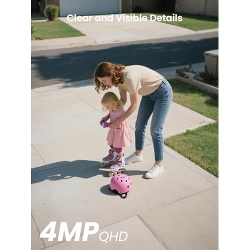 Wireless Security Camera Outdoor, 2K All-on One, AI/PIR Motion Detection, Continuous Power, 2.4/5 GHz WiFi, SD/Cloud Storage, 2-Way Audio, Work with Alexa, Mobile App & HomeBase