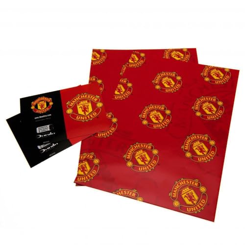 Manchester United Gift Wrap Set with Tags - 2 Sheets