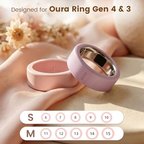 Silicone Smart Ring Protective Cover - Black, Size M for 11-13