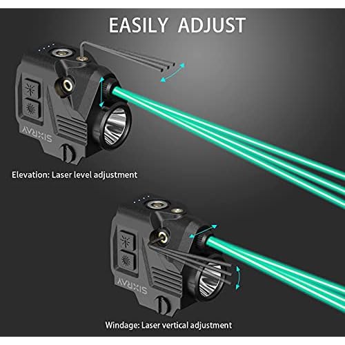 Pistol Light Laser Sight Gun Light 420 Lumens LED Picatinny Weaver Rail with Magnetic Charging Quick Release Strobe Function Laser Light Combo for Airsoft Handguns Pistol Rifle
