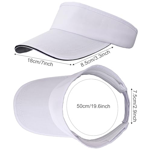 Unisex UV Protection Sun Visor Hat for Golf, Beach & Sports - White