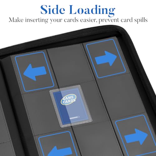 Black Fabmaker Top Load Card Binder Holds 360 Cards with Handle