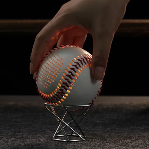 Sturdy Metal Baseball Display Stand - Elegant Gold Holder for Sports Balls