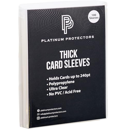 Platinum Protectors Thick Penny Sleeves for up to 240pt Thicker Cards