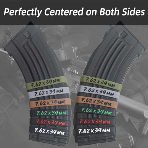 7.62x39mm Magazine Marking Bands - 12 Pack - Black & Red