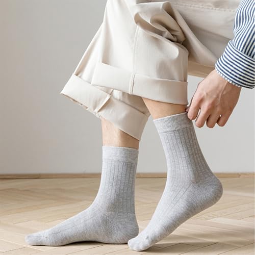 Looknniy 20 Pairs Men's Crew Athletic Socks - Moisture Wicking, Cushioned, Sport & Running, Color F