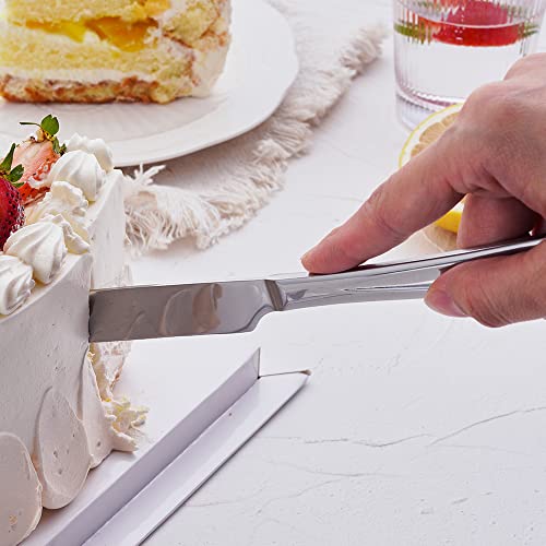 Stainless Steel Wedding Cake Cutting Set - Silver