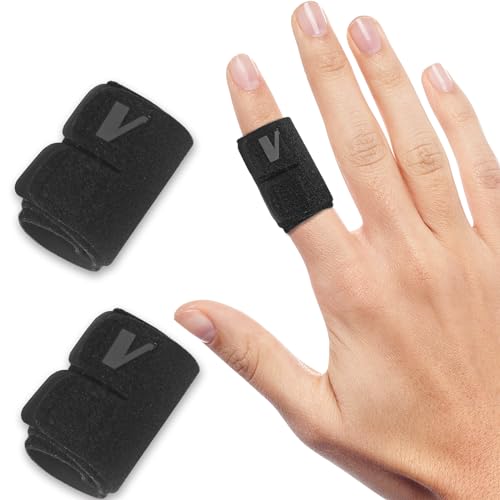 Finger Buddy Straps - Soft Fabric Splints for Single Finger Support - Medium