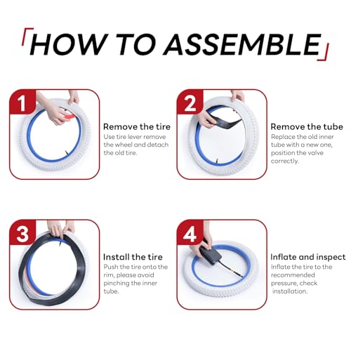 16 x 1.75-2.25 Heavy-Duty Bicycle Inner Tube with Schrader Valve